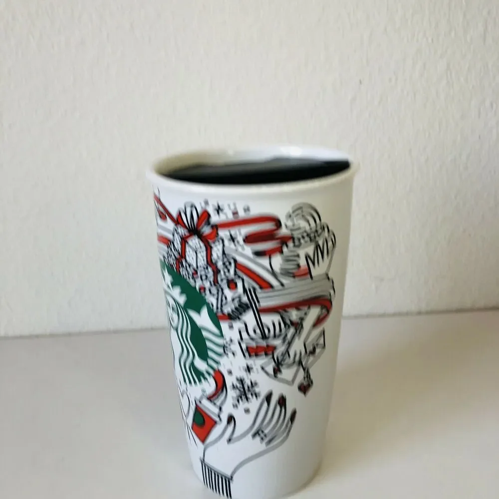 HTF Starbucks 2017 Holiday Doves CoffeeTravel Mug